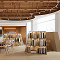 Modern Library Book Bar Library 3d model
