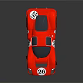 Red Vintage Race Car With Number 26 On Front And Streamlined Shiny Design
