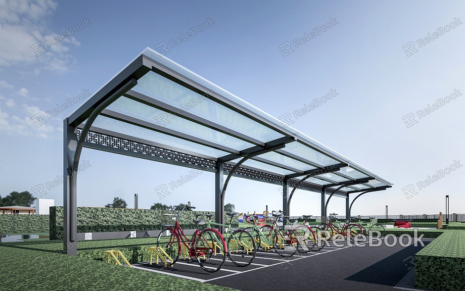 Non-motorized carport bicycle shed electric carport model