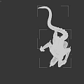 Sci Fi Alien Creature Character With Large Head Skeletal Body And Glowing Eyes