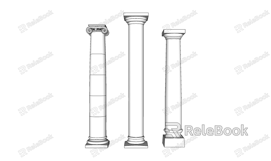 Jane European Roman Column Spaw Master Component Roman Column model