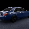 Blue Luxury Sedan With Modern Design Black Alloy Wheels And Front Grille