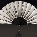 Traditional Chinese Calligraphy Fans With Bamboo Frames And Decorative Tassels For Daily Use