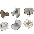 Lazy Sofa Various Modern Styles With Comfortable Seating And Soft Plush Material 3d model
