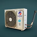 GREE Air Conditioner Fan Outdoor Unit with Copper Tube and Black Hose