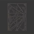 Abstract Geometric Metal Frames Structural Supports With Various Shapes And Sizes 3d model