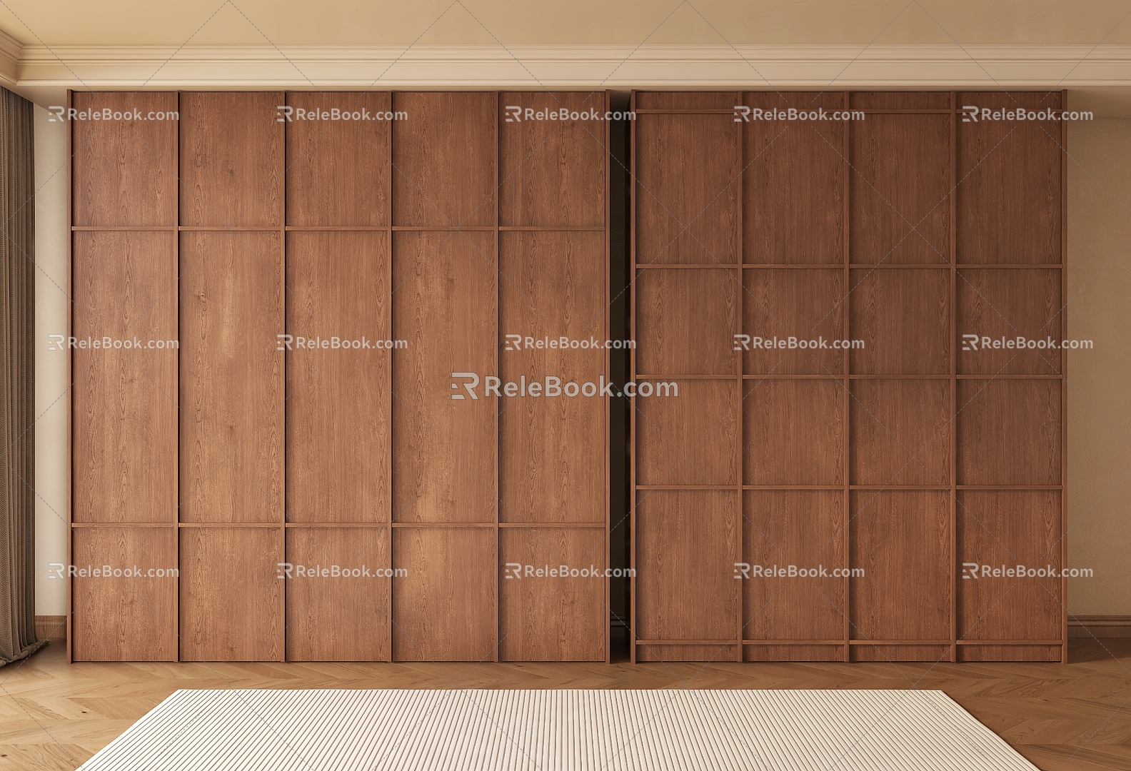 Middle style wardrobe 3d model