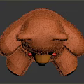 Cute Orange Stuffed Teddy Bear with Red Bow Tie as Daily Life Essential