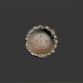 Garden Ornament With Bowl Shaped Top Carved Fruits Flowers And Cherub Statues On Stone Base