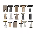 Various Modern Side Tables With Wood Metal And Ceramic Bases For Living Room Decor