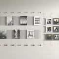 Modern Gallery Wall Display With Diverse Photo Frames And Art Prints