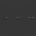 Spacecraft Models For Space Exploration With Different Designs And Metallic Texture On Dark Background