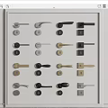 Modern Door Handle Hardware Handle Lock 3d model