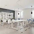 Book Art Interior Design With White Bookshelves Books Tables And Modern Chairs