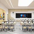 Modern Classroom Digital Art Classroom 3d model