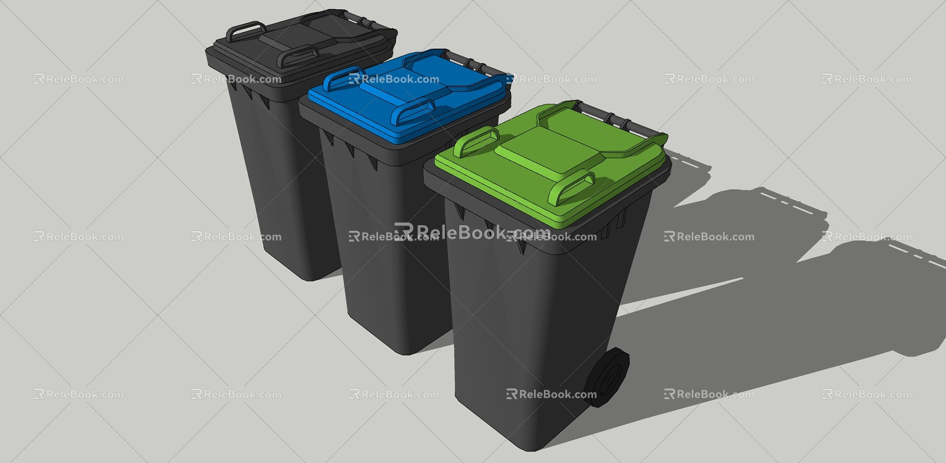 Trash bin SU model 3d model