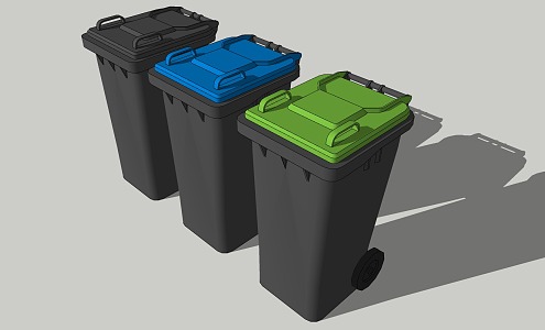 Trash bin SU model 3d model