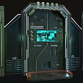 Science Fiction Gate Technology Gate Mechanical Gate 3d model