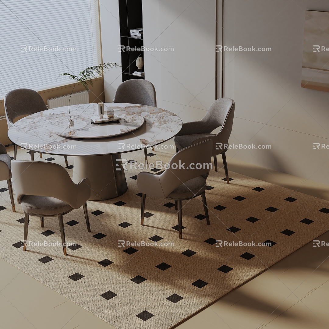 Modern table combination 3d model