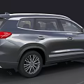 Gray Modern SUV Exterior With Front Grille Sleek Body Lines And Silver Wheels