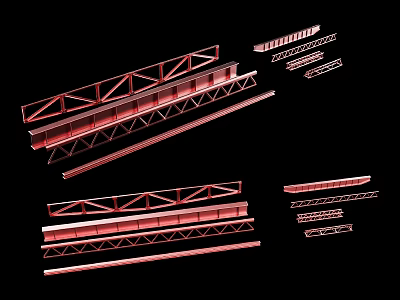 High Quality Hardware Tools Featuring Steel Trusses And Metal Beams For Industrial Use 3d model