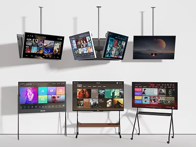 Modern TV frame TV screen advertising screen TV display screen 3d model