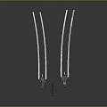 Three Spaceships Flying In Dark Space With White Trails Different Colors And Designs