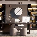 Modern study 3d model