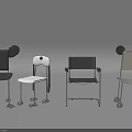Modern Children's Chairs With Unique Backrest Shapes And Sturdy Metal Legs In Various Styles