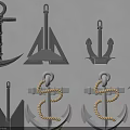 Industrial Marine Anchors With Various Designs And Heavy Duty Construction For Commercial Use