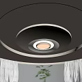 Modern Circular Ceiling Interior With Layered Lighting Details