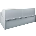 Commercial Display Freezer With Black Cabinet And Transparent Glass Cover For Food