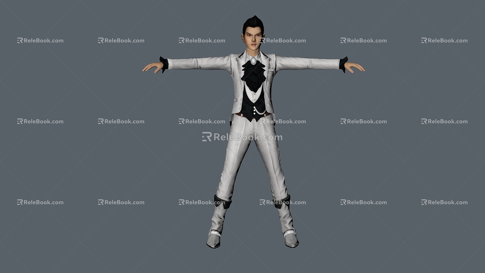 cartoon characters zombie male anime characters 3d model