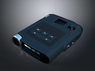 Dark Blue Mini Portable Device With Buttons Display Screen And Compact Design 3d model