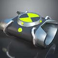 Fashionable Metallic Wrist Accessory With Yellow Circular Details And Protective Edges