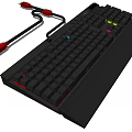 Mechanical Keyboard With RGB Backlit Ergonomic Design Black Wrist Rest And Durable Cable