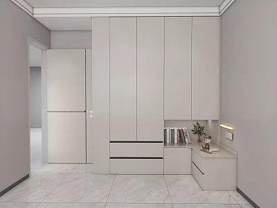 Modern handle-free wardrobe 3d model