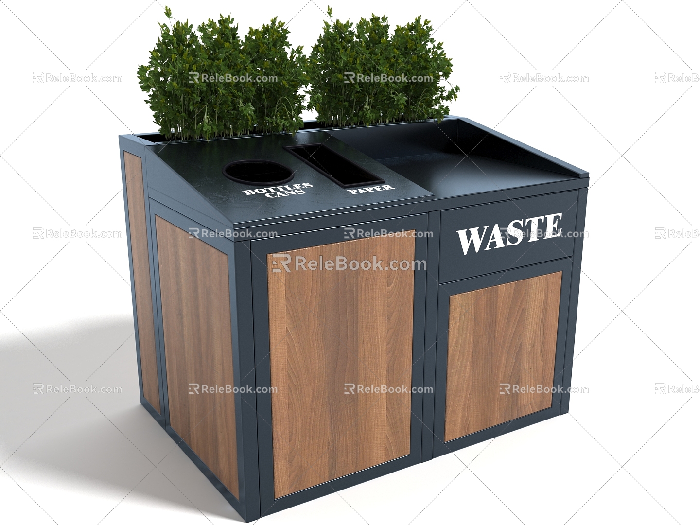 Modern style dustbin dustbin public facilities highway facilities recycling bin 3d model