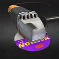 Angle grinder polishing machine hardware tool grinder cyberpunk angle grinder low face number low model simple model game film and television level super realistic 3d model