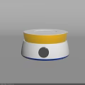 Modern White Base Device With Yellow Upper Part Blue Edge And Gray Control Button