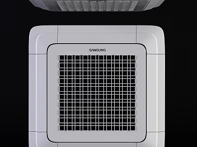 SAMSUNG Air Conditioner Vent With White Square Design And Grid Pattern 3d model