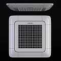 SAMSUNG Air Conditioner Vent With White Square Design And Grid Pattern 3d model