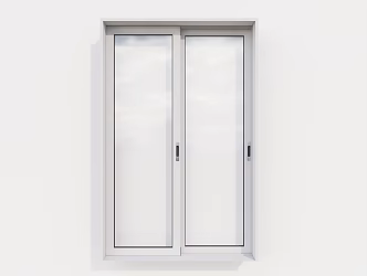 Modern sliding window glass window double opening window 3d model