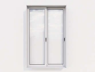 Modern sliding window glass window double opening window 3d model