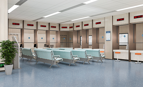 Modern Hospital Blood Collection Center 3d model