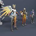 Game and Movie Characters With Various Mechanical Designs Winged Outfits And Colorful Costumes