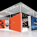 Poly Property Exhibition Booth With Red Backdrop And Smart Service