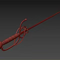 Modern Sword Light Sword Double-edged Sword 3d model