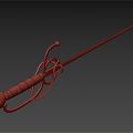 Modern Sword Light Sword Double-edged Sword 3d model