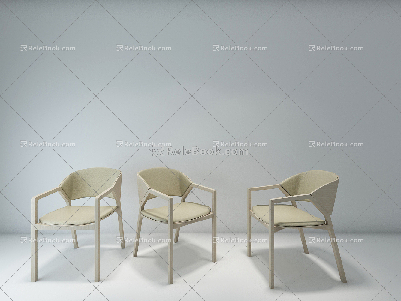 Nordic armchair dining chair model